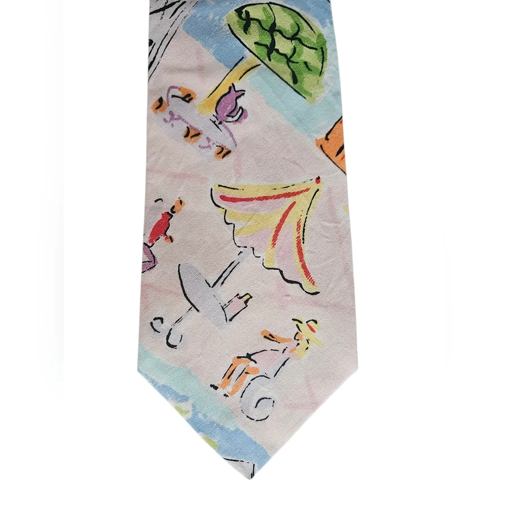 NWOT RARE PAMELA FERRARI Venice Scenes Italian Cotton Tie | SZ 58